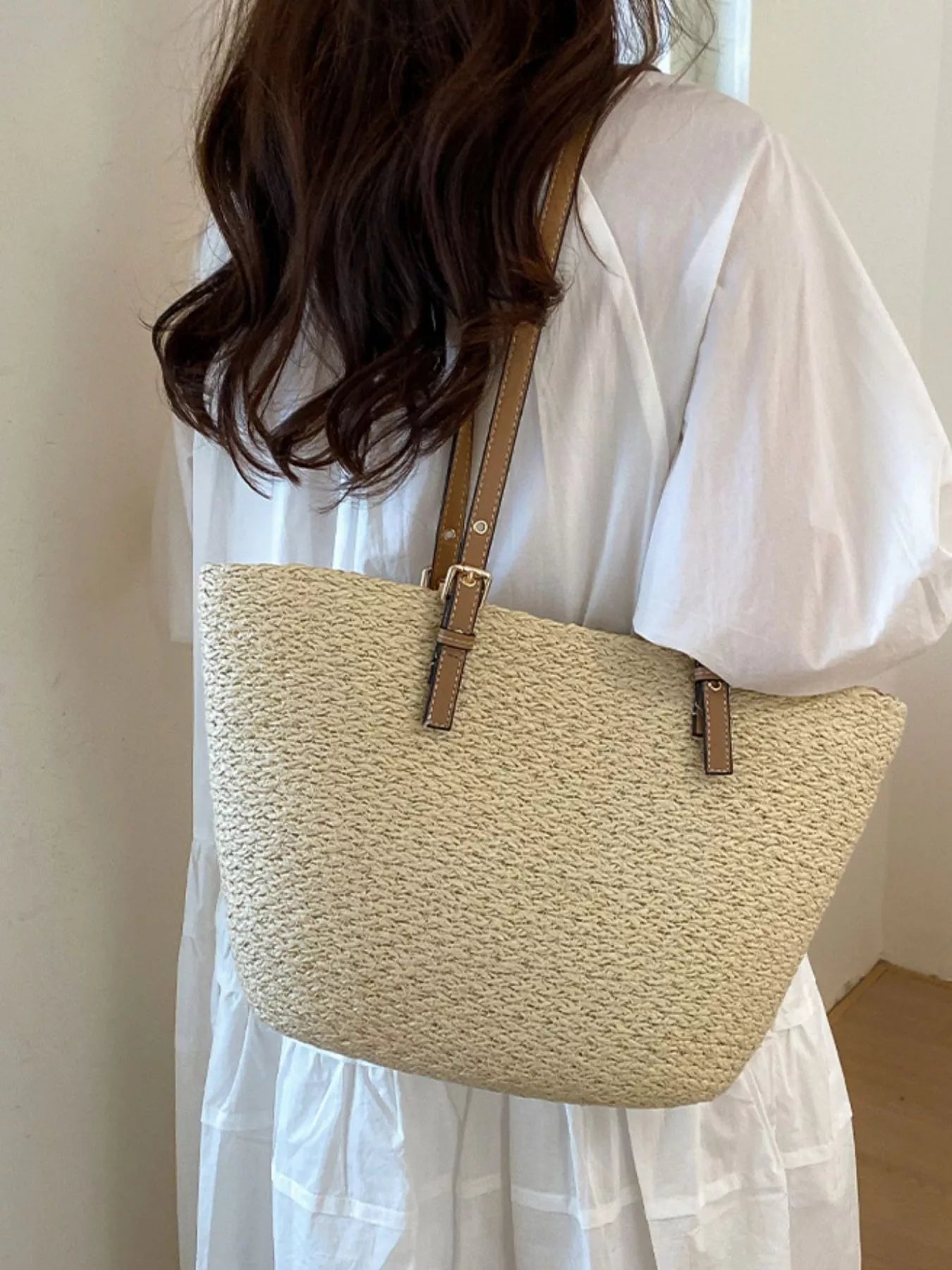 Straw Woven Tote Shoulder Bag