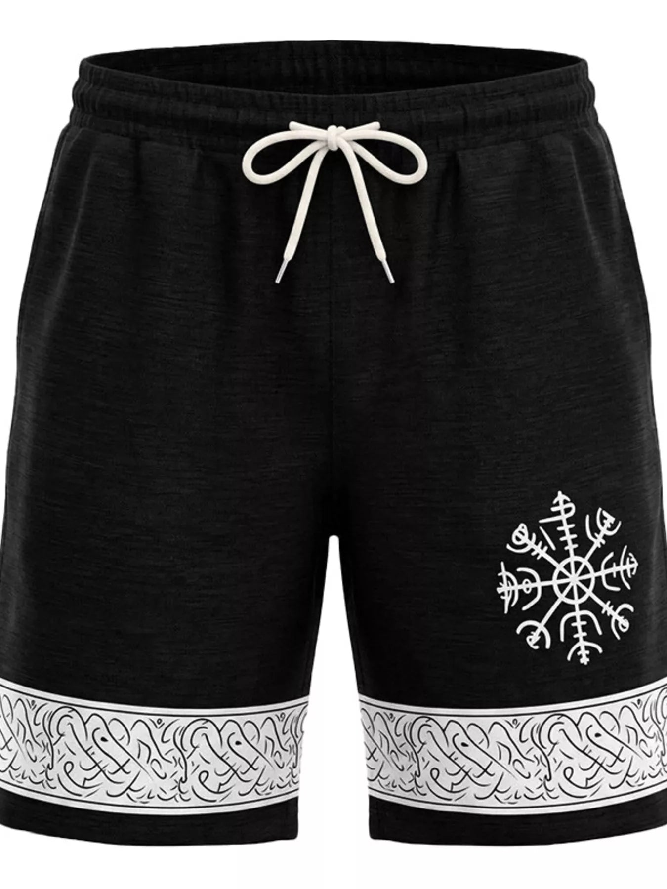 Men's Full Size Linen Blend Drawstring Shorts Plus Size