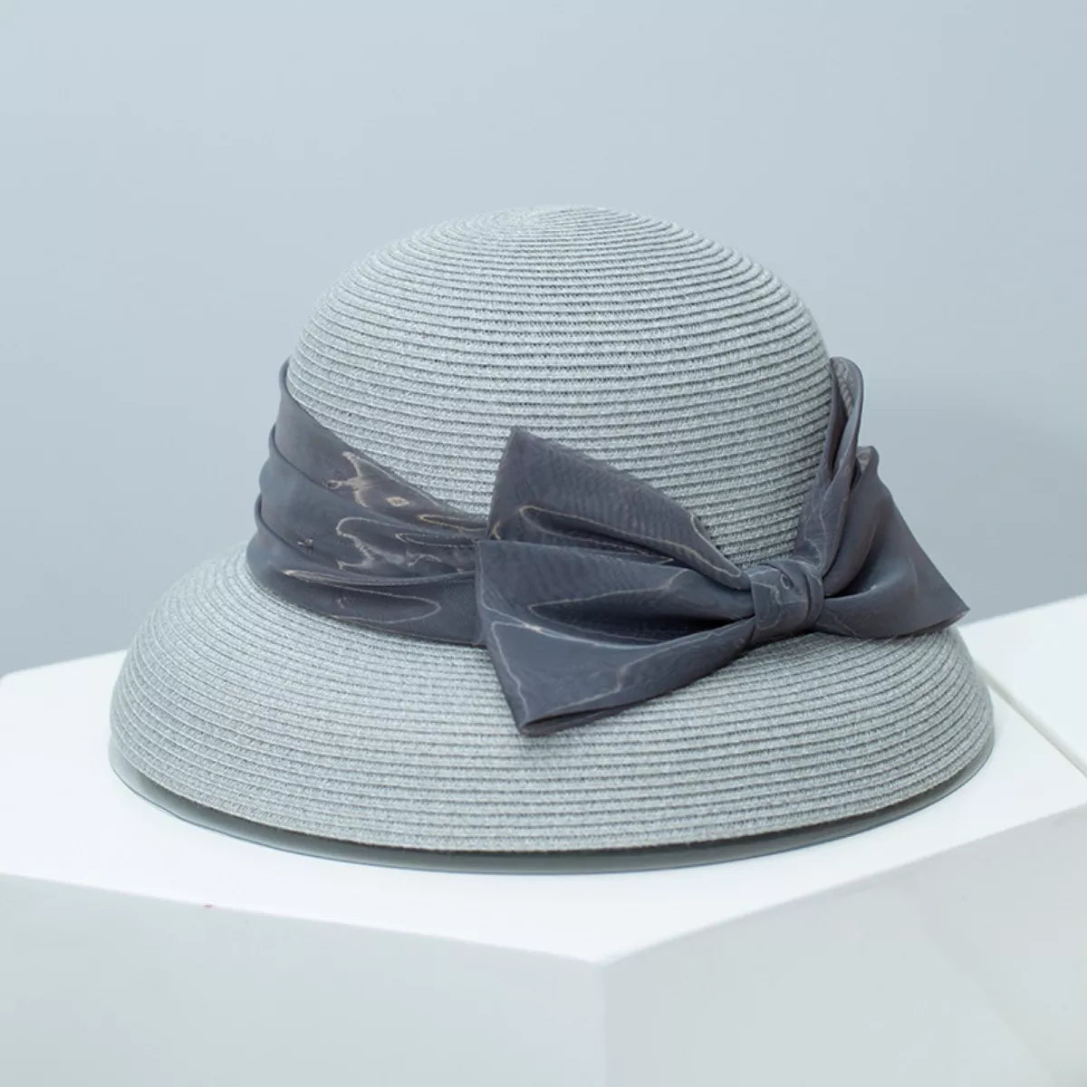 Ribbon Bow Straw Sun Hat