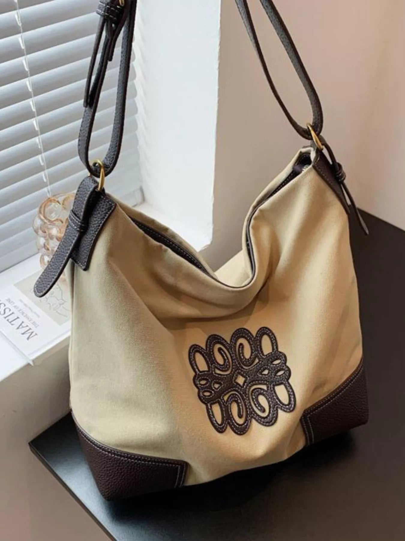 Embroidered Canvas Tote Bag