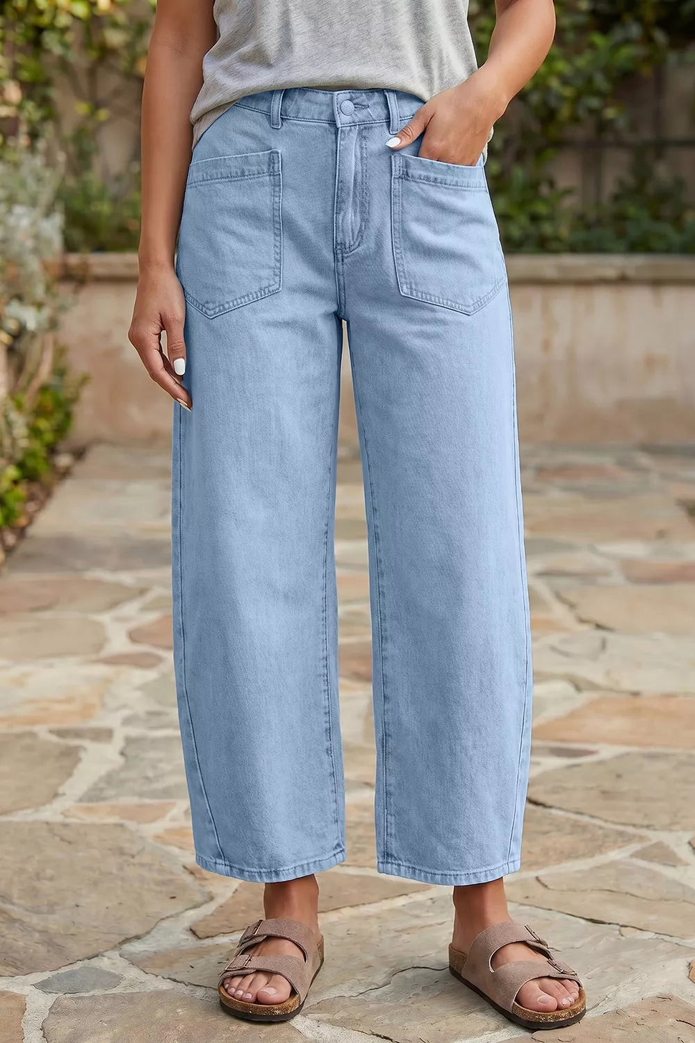 Wide Leg Cropped Jeans