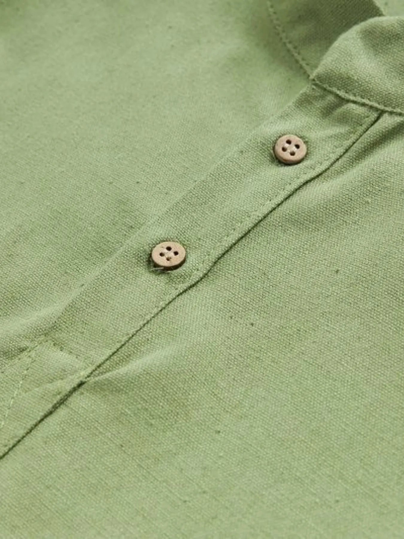 Men's Plus Size Button Detail Long Sleeve Blouse