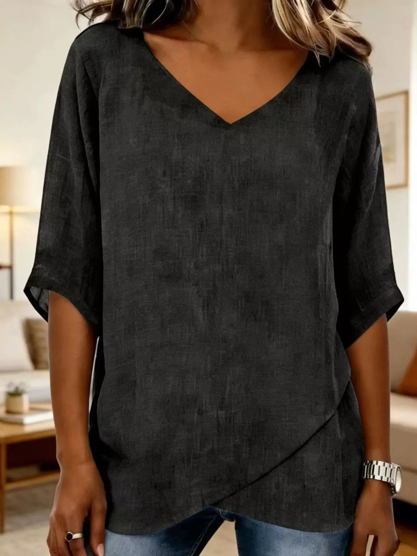 V-Neck Casual T-Shirt