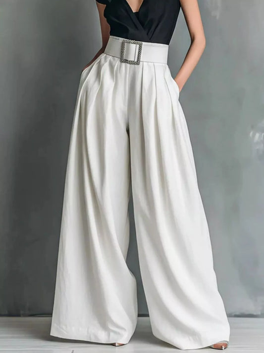 High-Waisted Wide-Leg Pants