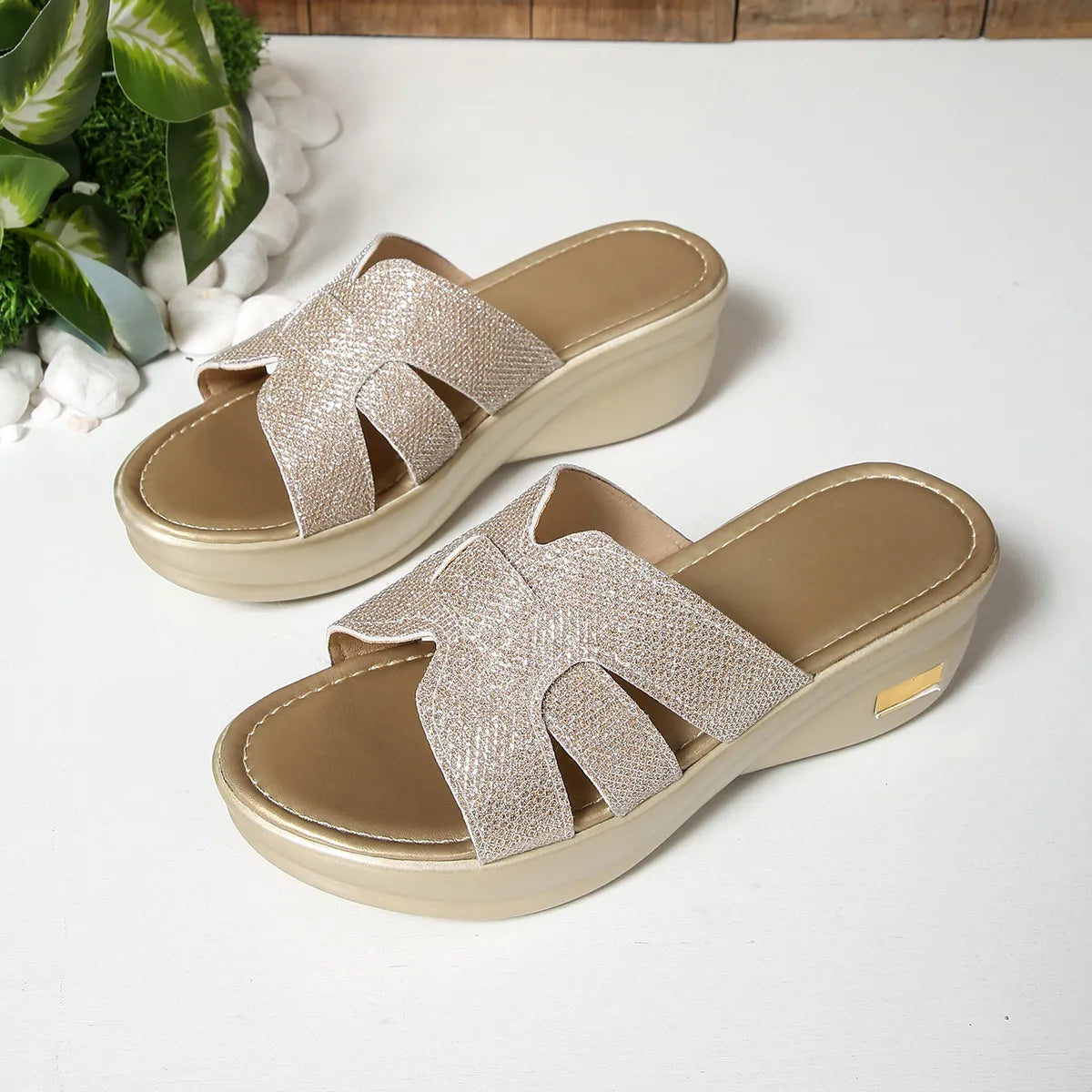 Open Toe Platform Wedge Sandals