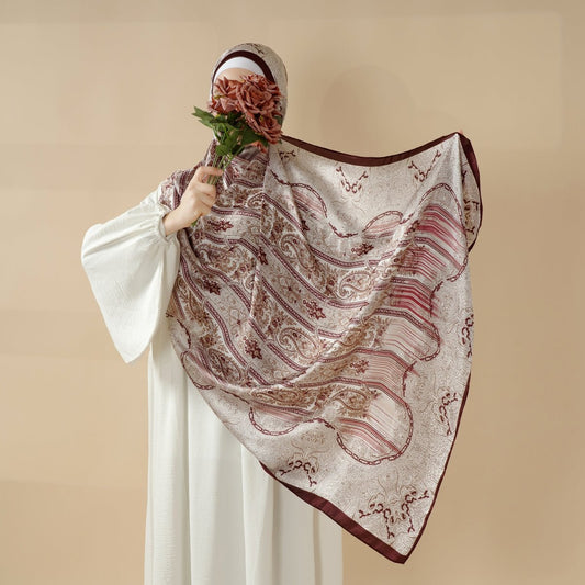 Bohemian Paisley Print Soft Scarf – Lightweight Long Shawl & Modest Hijab (MH106)