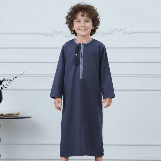Boys Embroidered Thobe with Tassel Detail(MKB016)