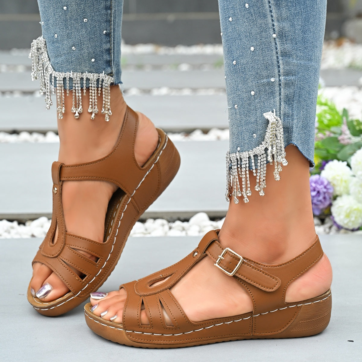 Open Toe Wedge Sandals