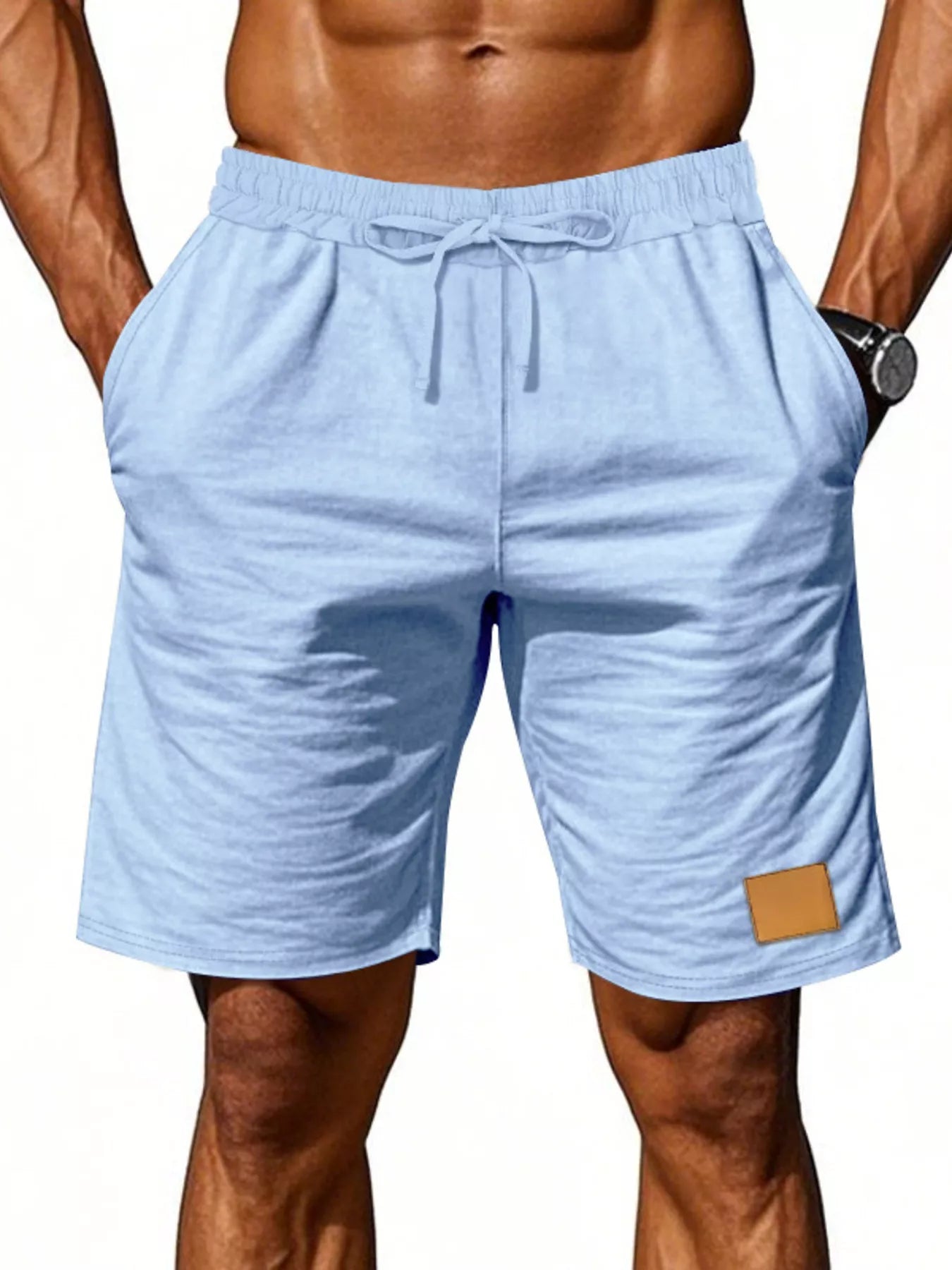 Men's Full Size Casual Drawstring Shorts Plus Size