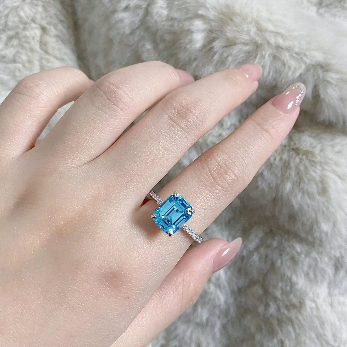 925 Sterling Silver Rectangle Ring