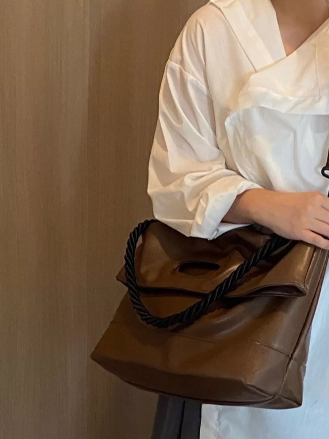 PU Leather Oversized Tote Bag