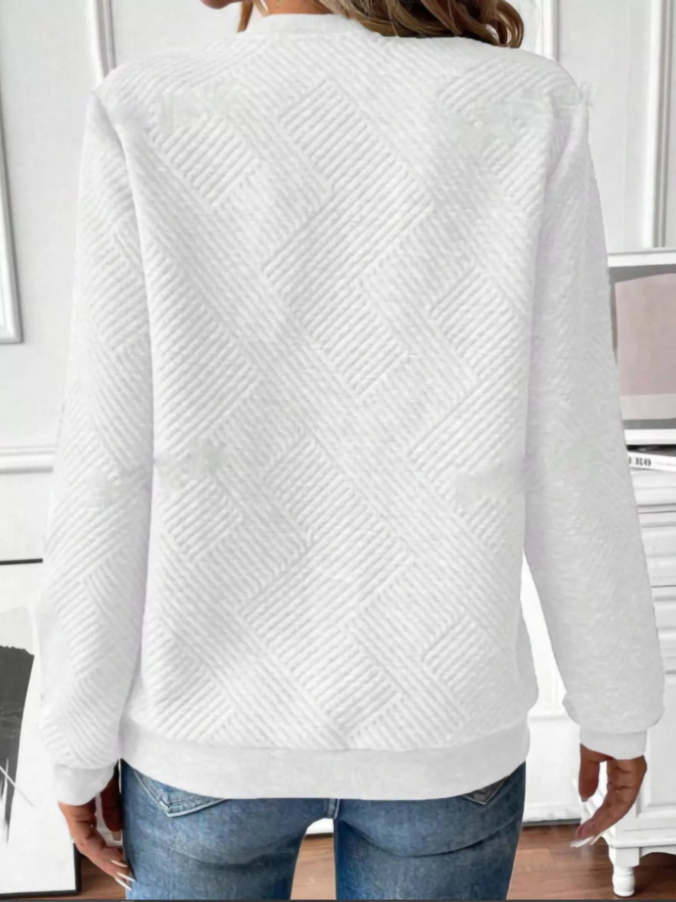 Textured Quarter-Zip Sweatshirt