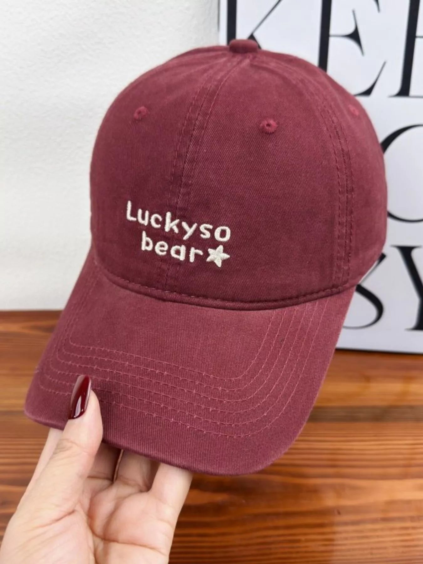 Luckyso Bear Embroidered Baseball Cap