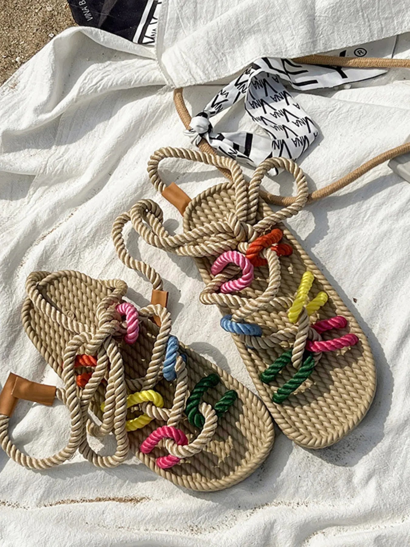 Colorful Rope Woven Sandals