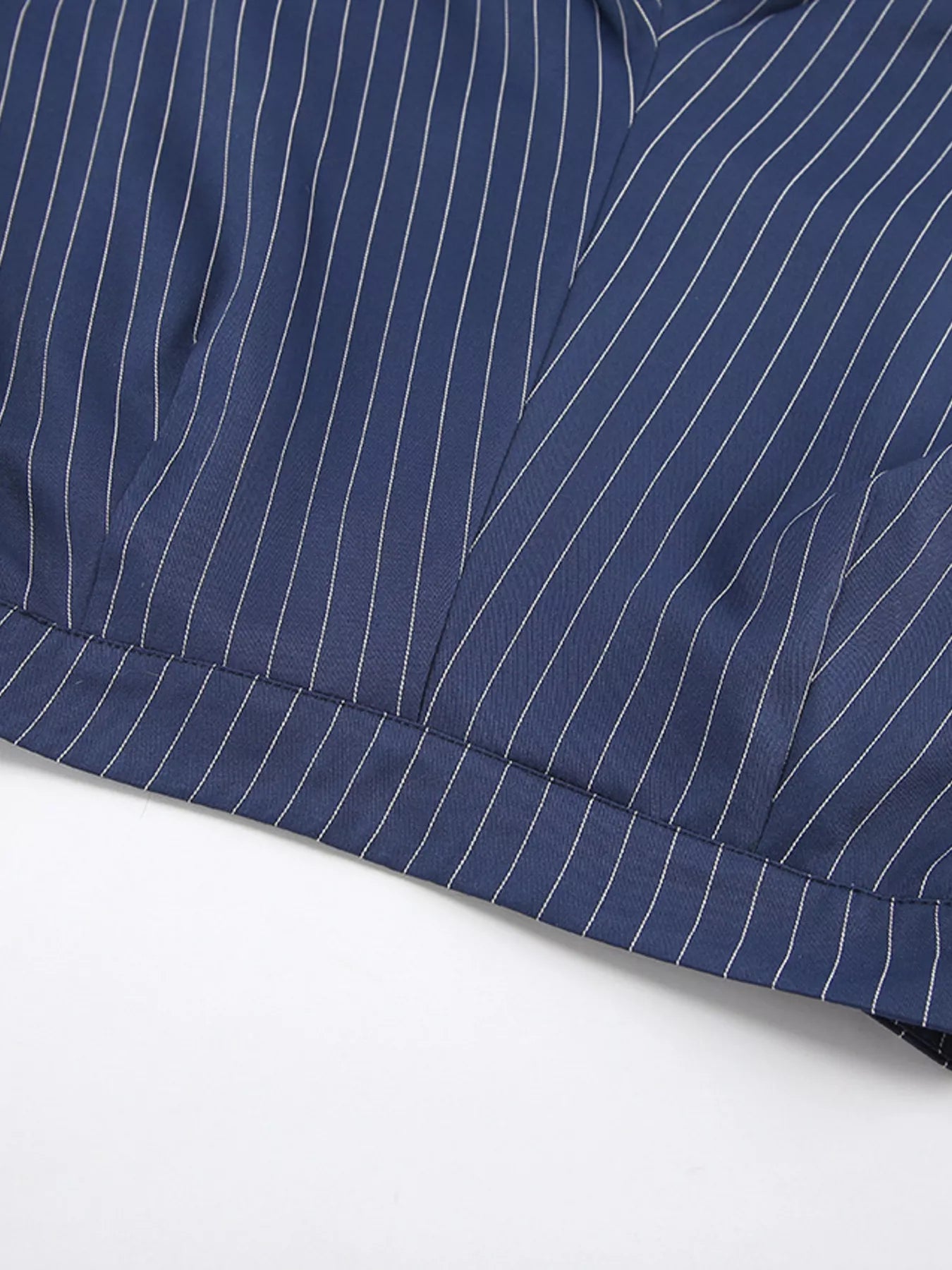 High-Waisted Pinstripe Wide-Leg Pants
