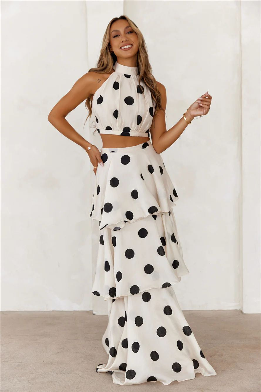 Fashion Trend Polyester Fiber Women's Top Set