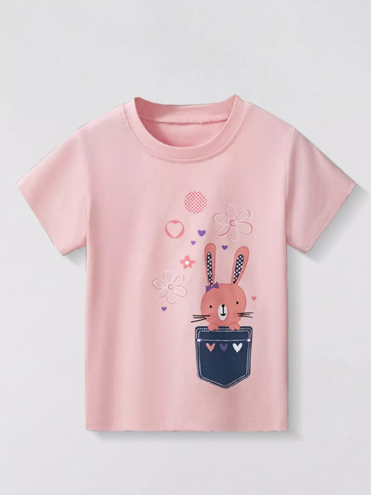 Children's Bunny Round Neck T-Shirt