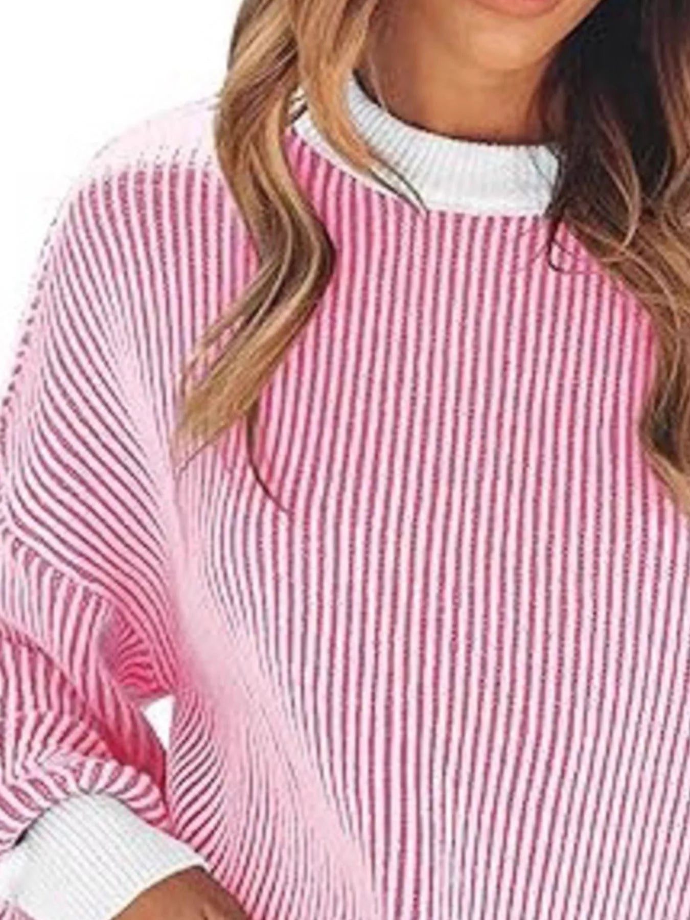 Stripe Dropped Shoulder Sweater