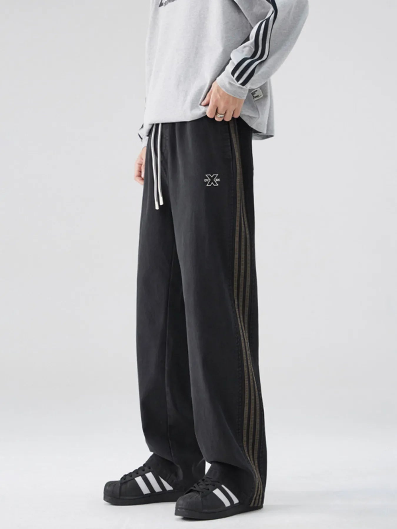 Men's Full Size Casual Loose Fit Drawstring Pants Plus Size