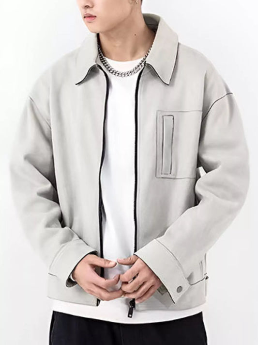 Men's Casual Lightweight Zip-Up Jacket