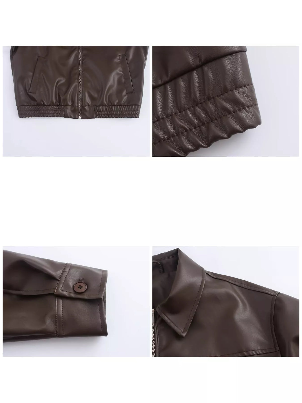 Zip Up Dropped Shoulder Jacket