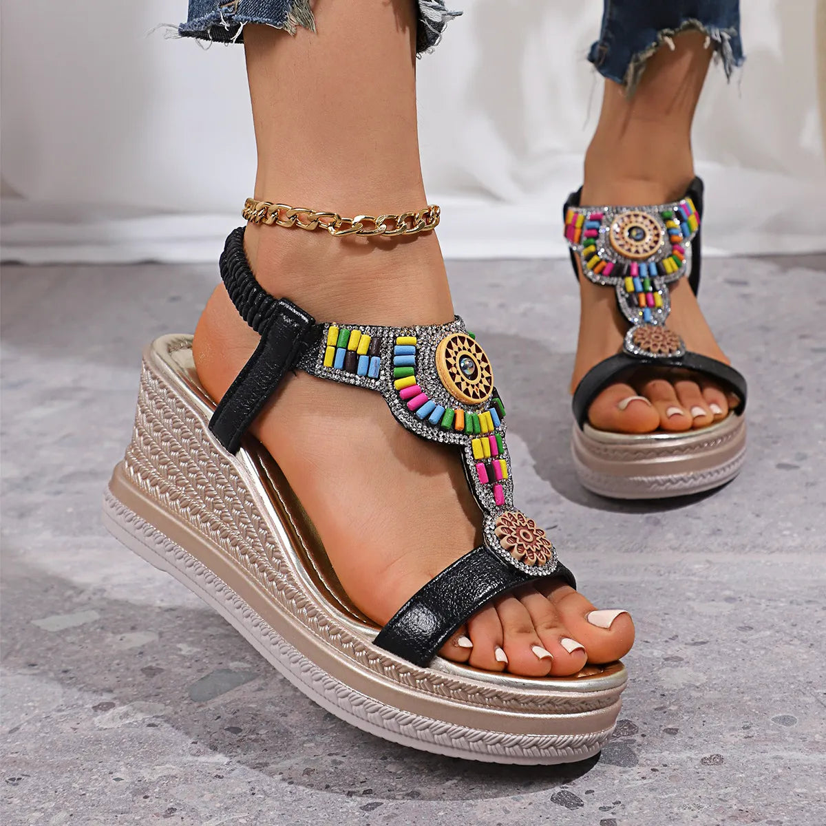 Open Toe Wedge Sandals