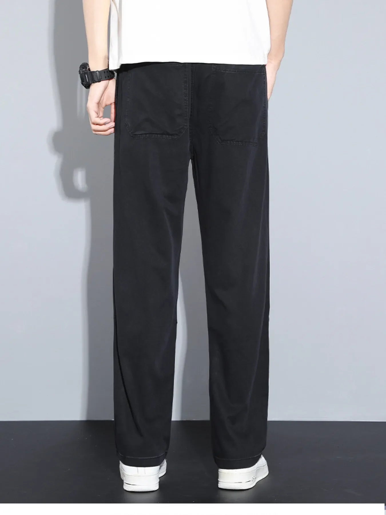 Men's Plus Size Casual Wide Leg Drawstring Pants