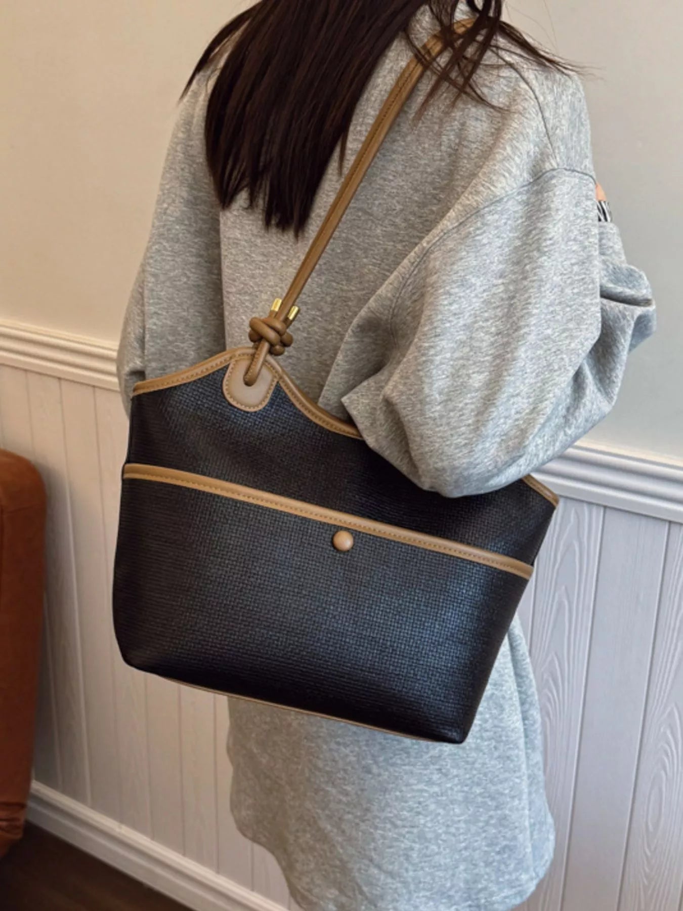 Knotted Strap Tote Bag