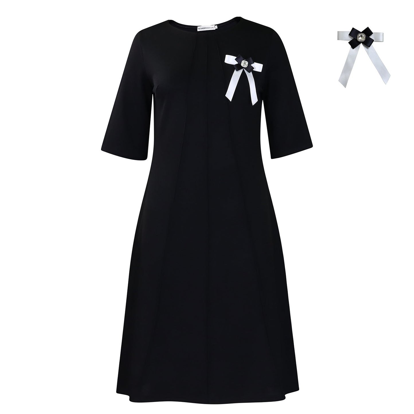 Fashionable Elegant Solid Color Loose-fitting Large Size Dress