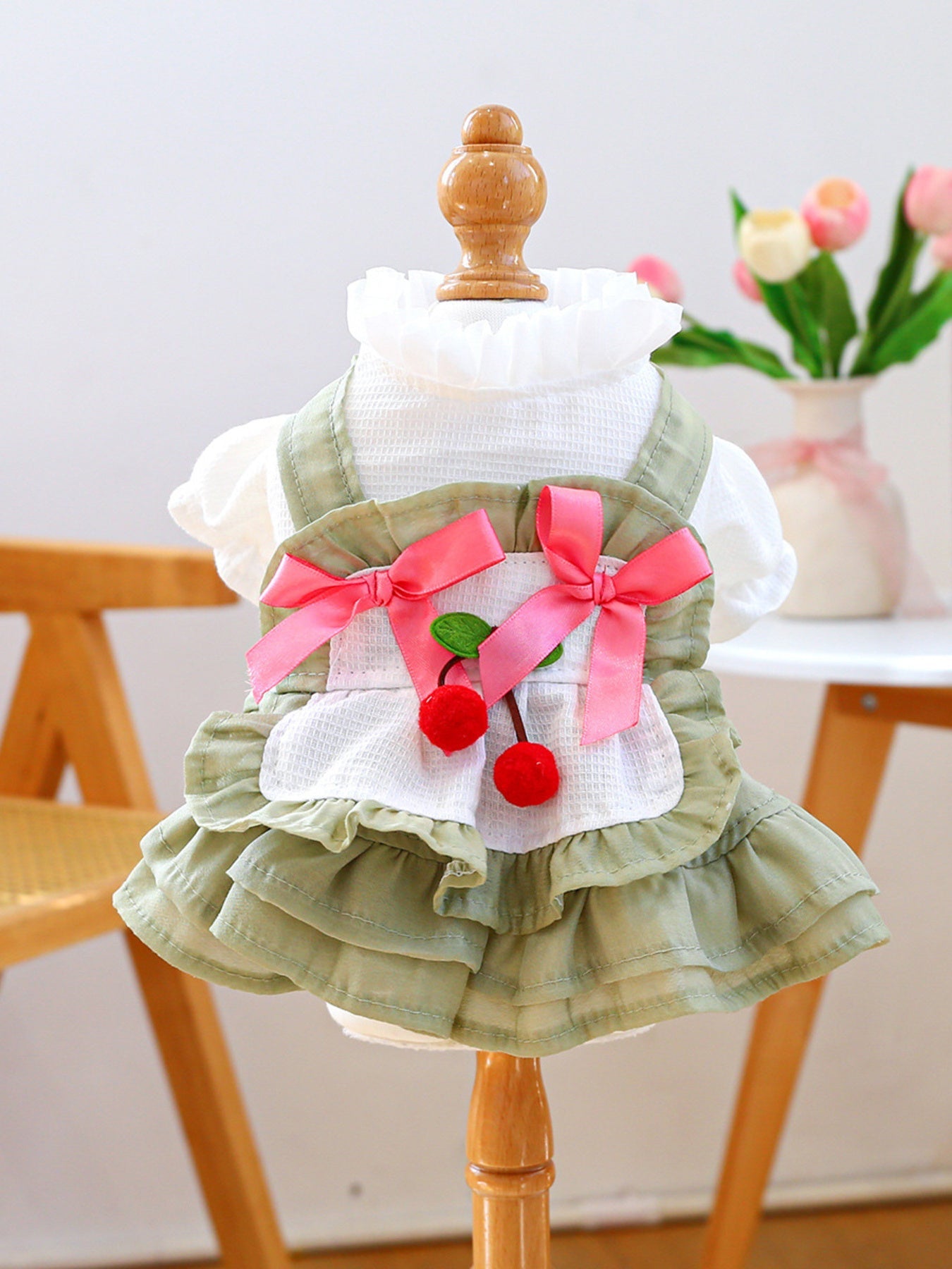 Bow Printed Pet Dress