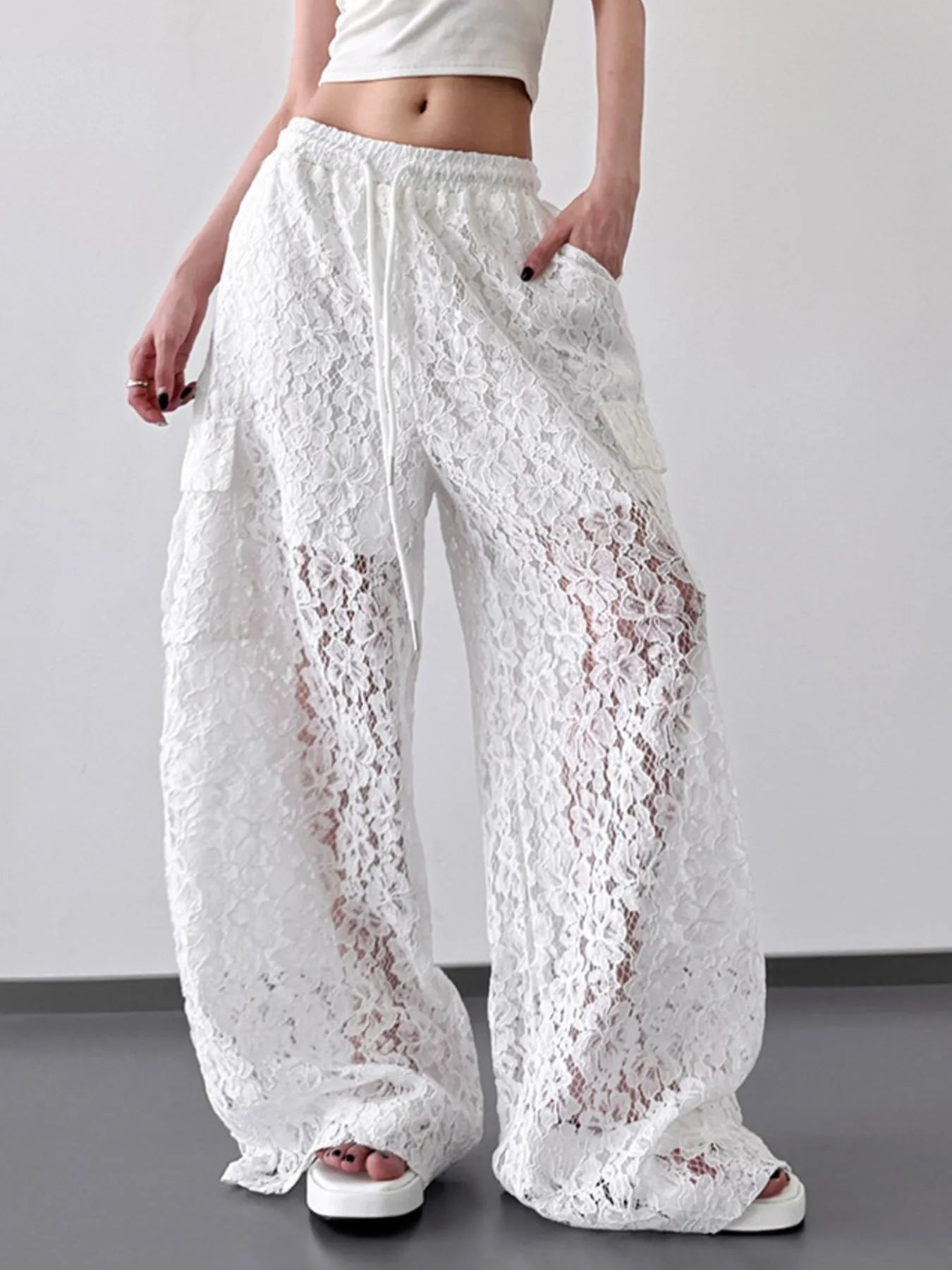 Lace Wide Leg Pants
