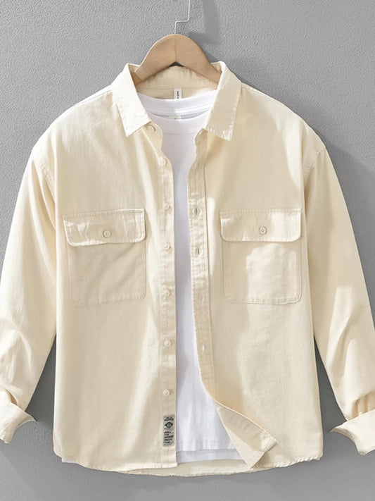 Men's Plus Size Button Up Long Sleeve Shirt