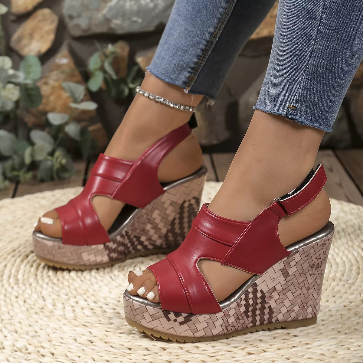 Open Toe Wedge Sandals
