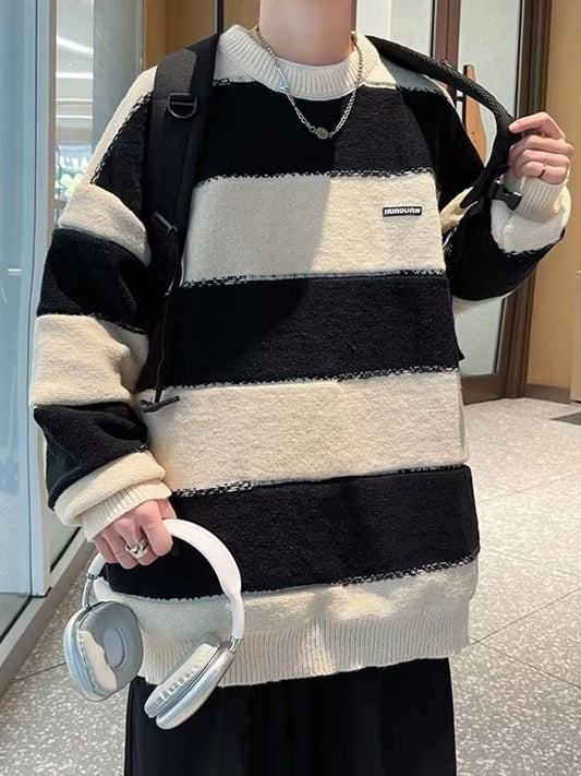 Men's Color Block Long Sleeve Sweater