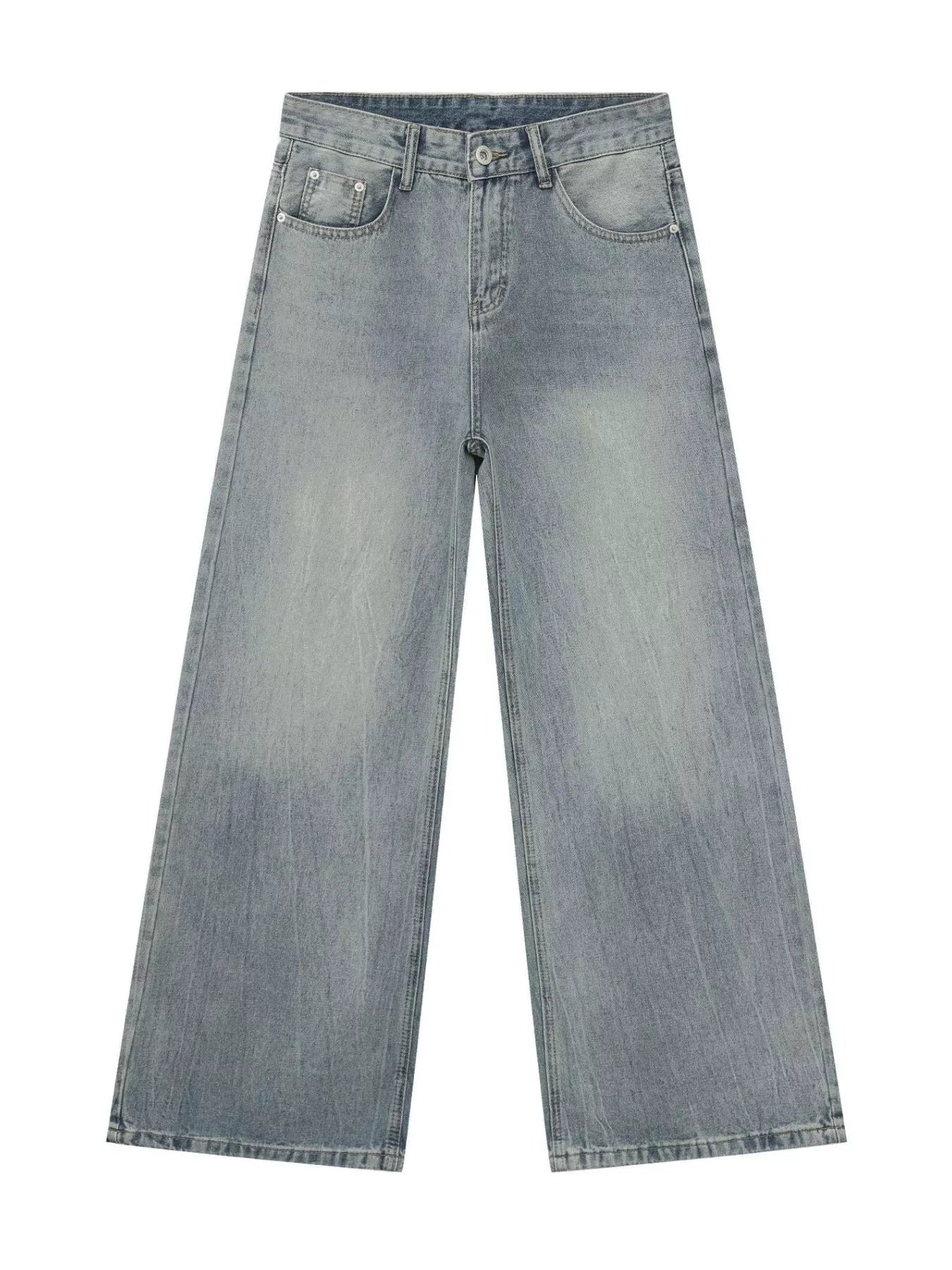 Men's Loose Fit Washed Jeans