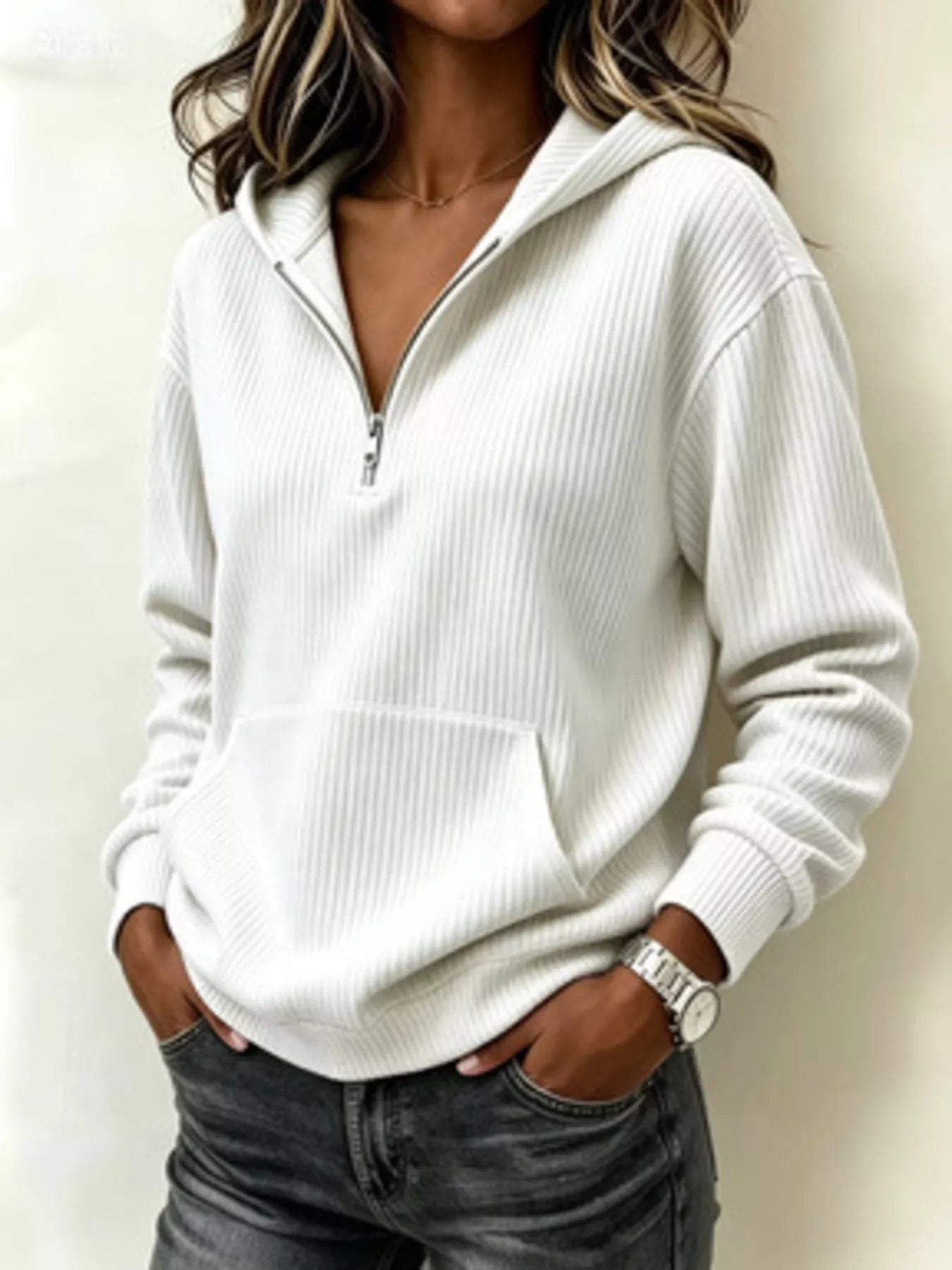 Kangaroo Pocket Half-Zip Hoodie