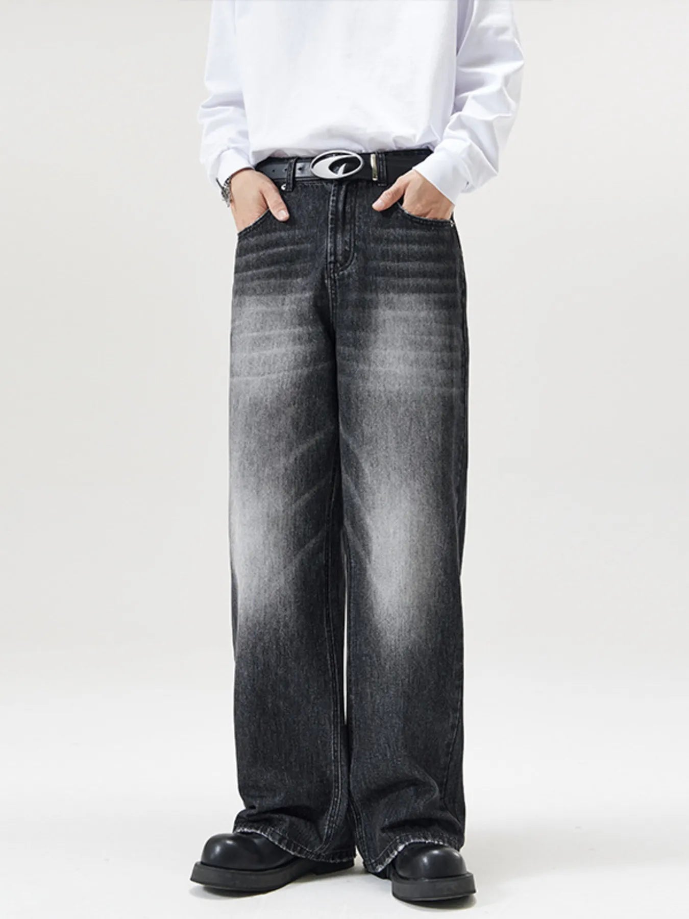 Men's Full Size Wide Leg Jeans Plus Size