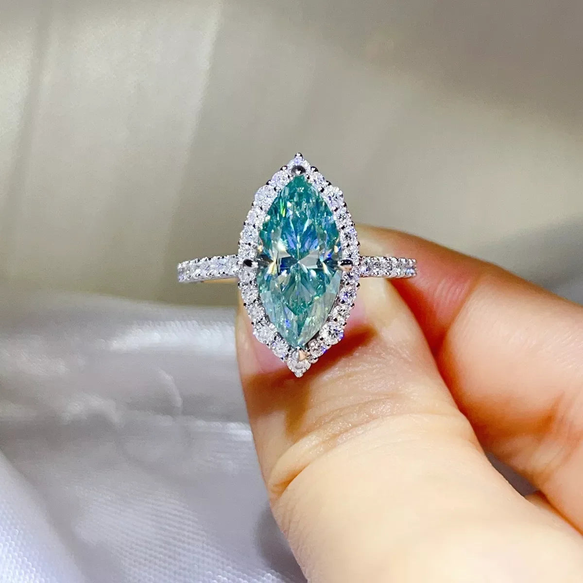 3 Carat 925 Sterling Silver Moissanite Ring