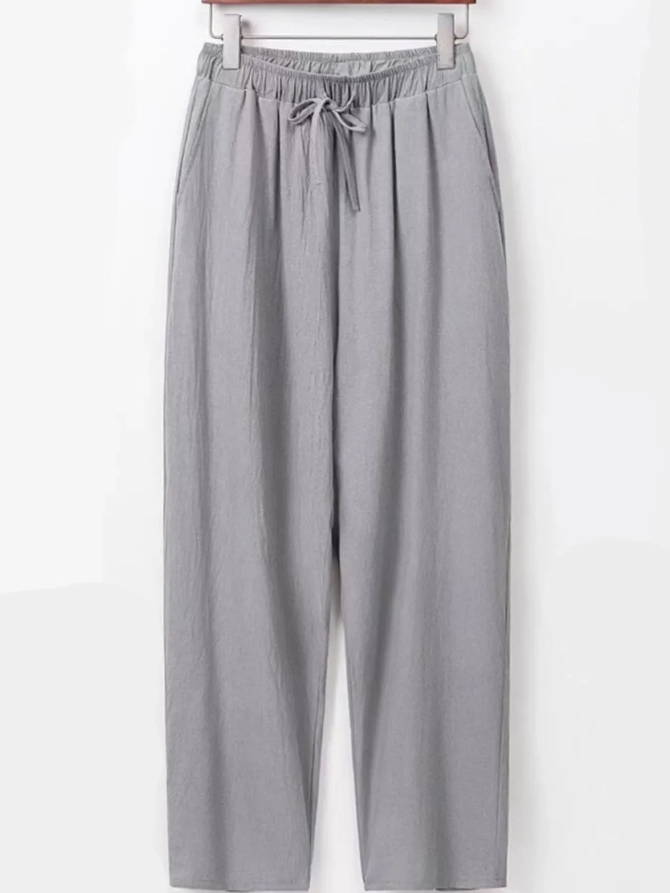 Men's Plus Size Drawstring Wide Leg Pants