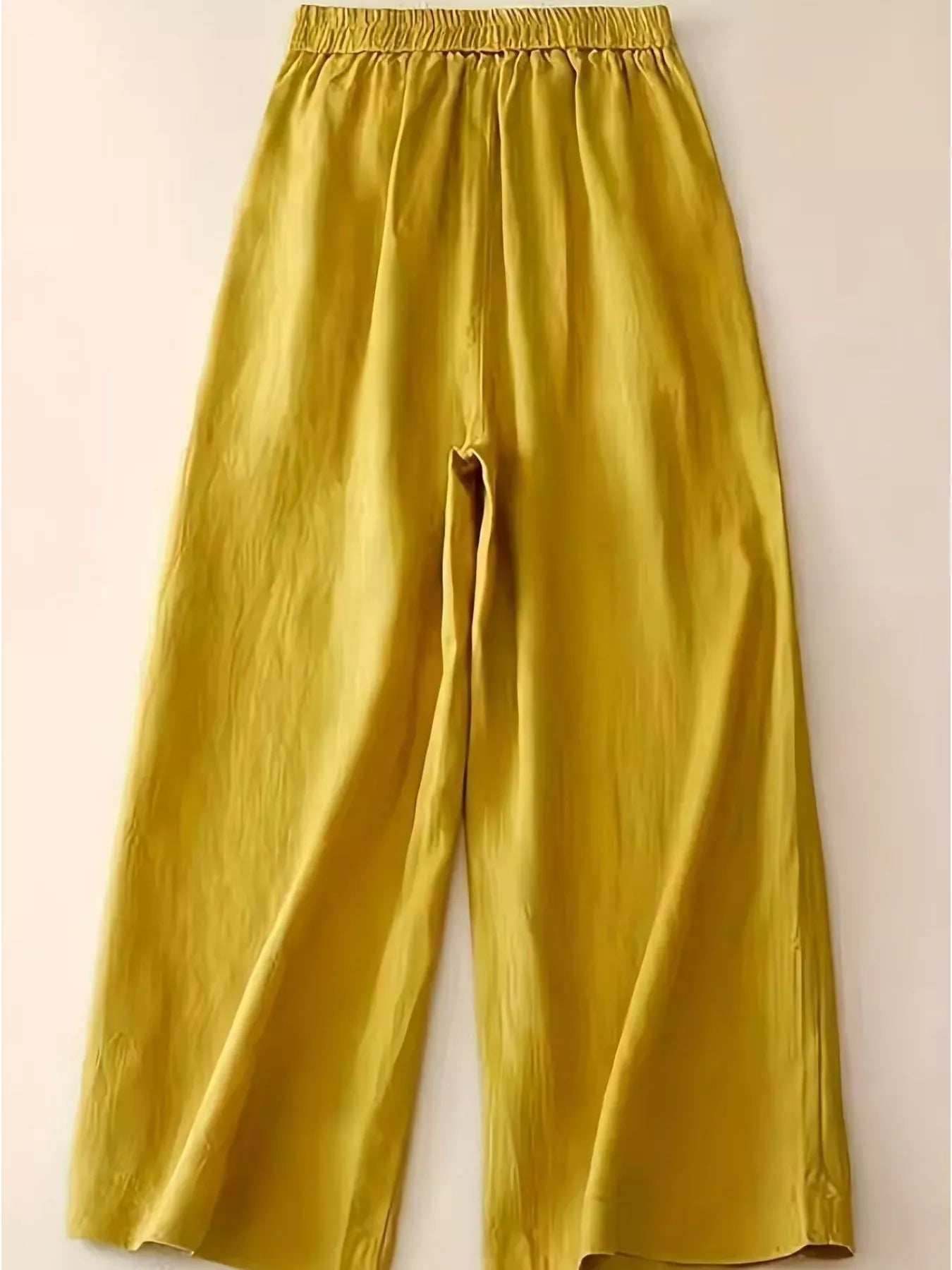 High-Waisted Wide-Leg Cropped Pants