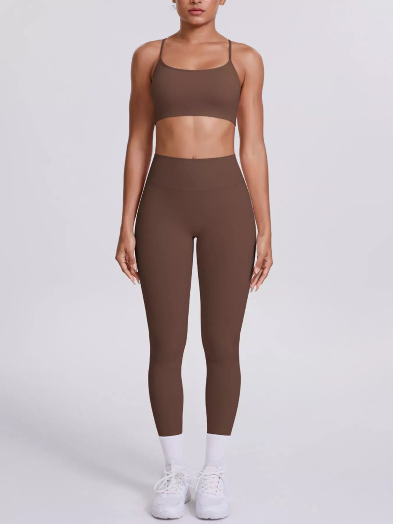 Criss-Cross Back Cami and Leggings Active Set