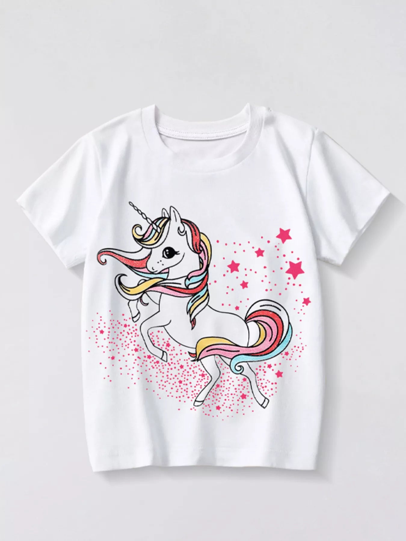 Children's Unicorn Graphic Short Sleeve T-Shirt