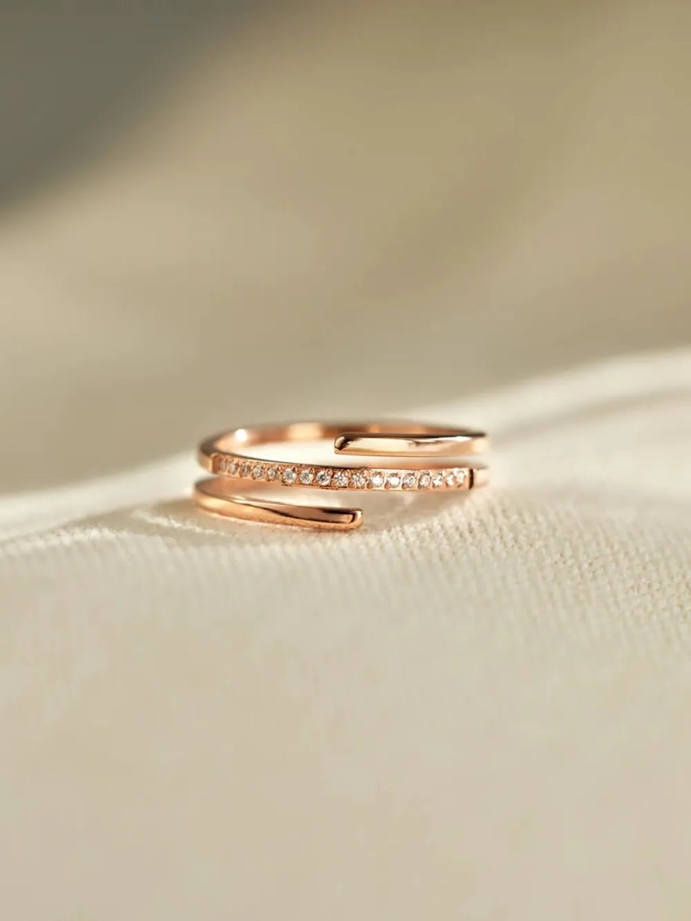 925 Sterling Silver Inlaid Zircon Ring