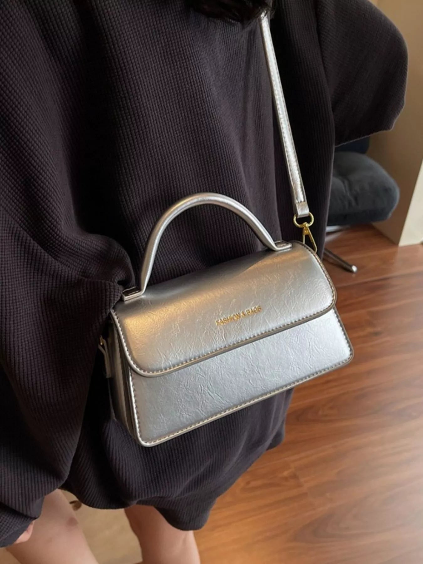 Top Handle Flap Crossbody Bag