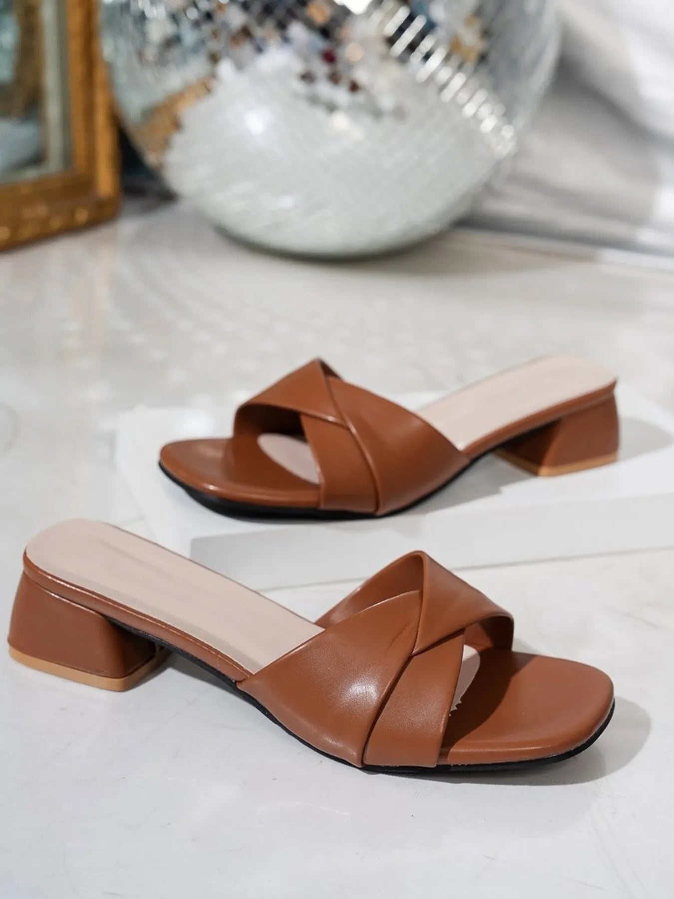 Open Toe Block Heels Sandals