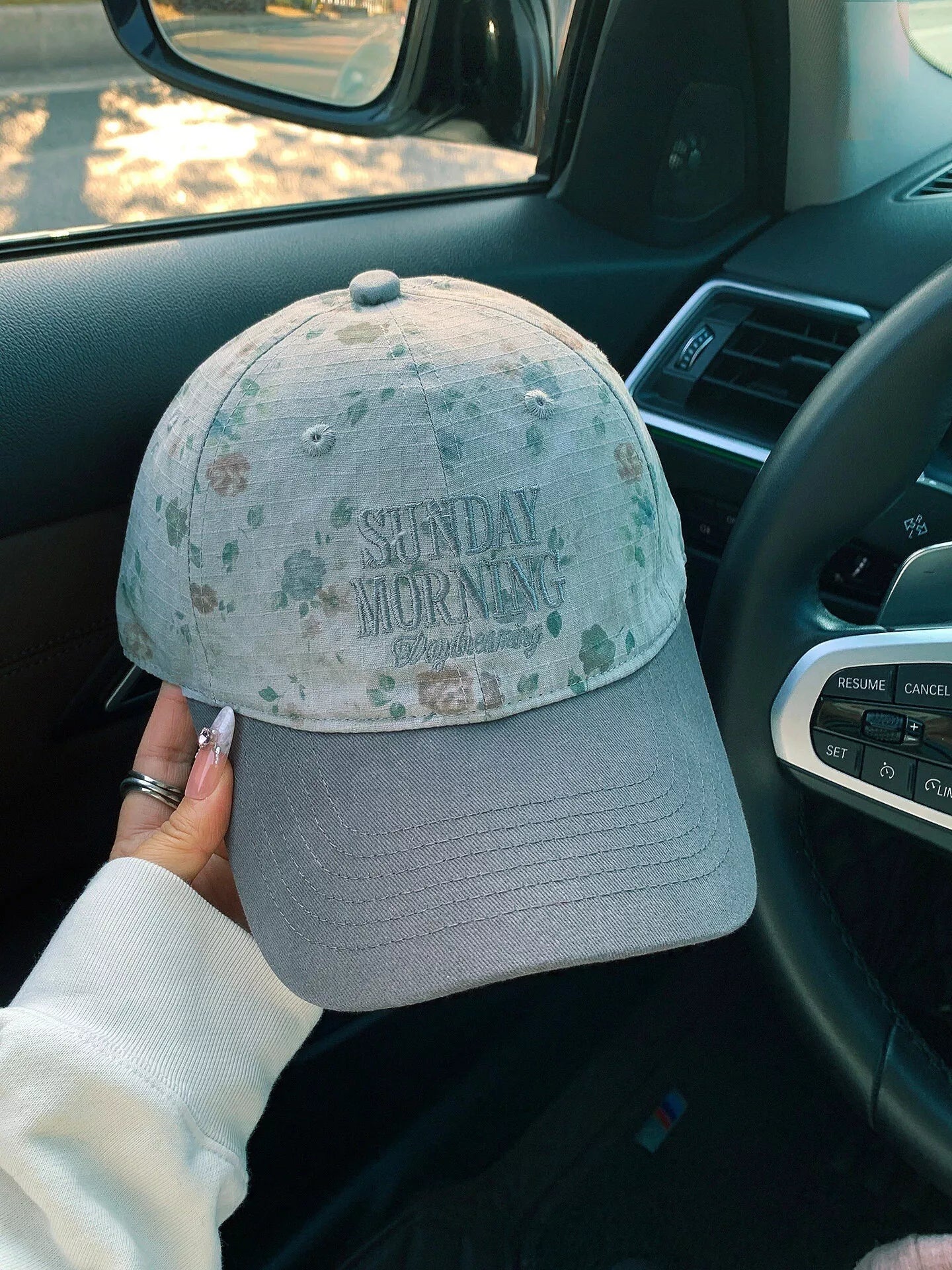 Floral Embroidered Baseball Cap