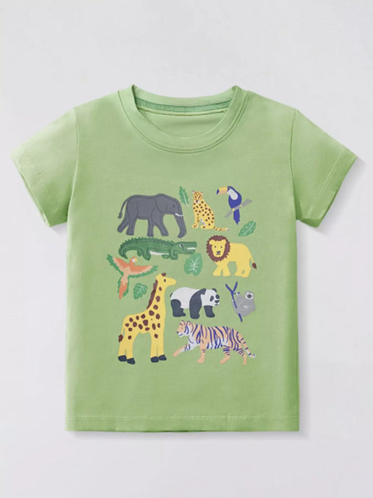 Children's Animal Crew Neck T-Shirt