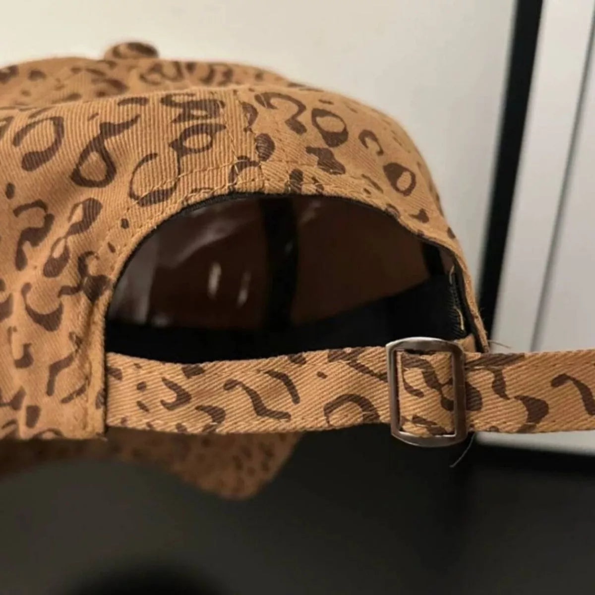 Embroidered Leopard Print Baseball Cap