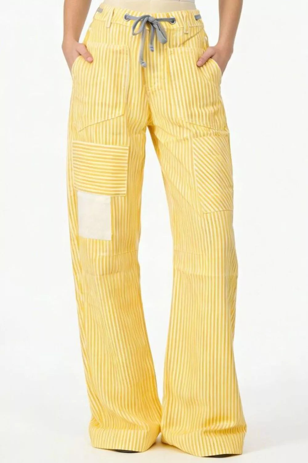 Striped Wide-Leg Pants