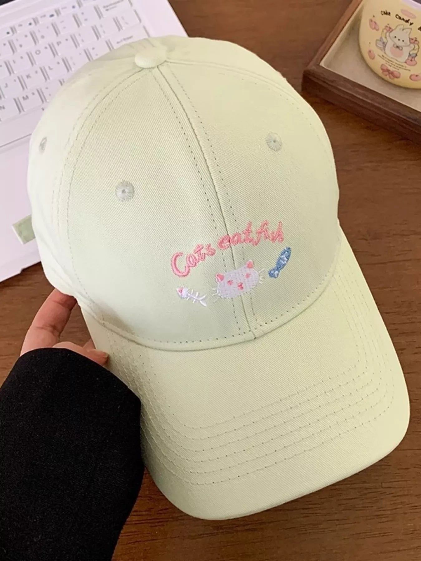 Cat Embroidered Baseball Cap